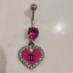 Chanel Pink & Diamond Belly Button Navel Ring